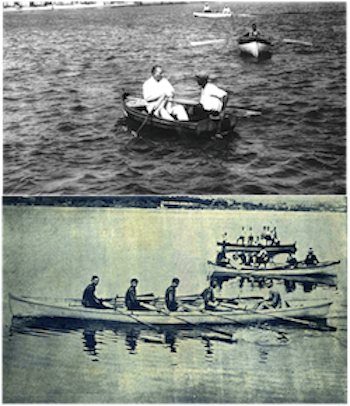 Mustafa Kemal Atatürk kürek çekerken, Türkiye'de küreğin tarihçesi