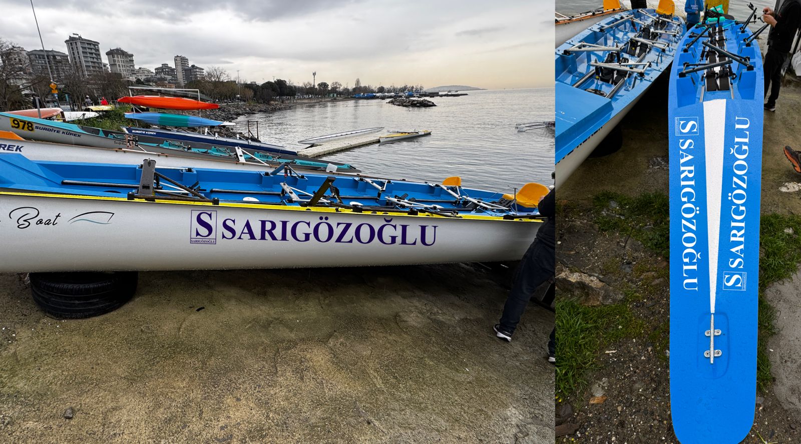 Sarıgözoğlu sponsor logolu Suadiye Kürek teknesi